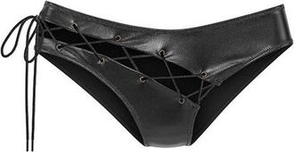 Lascana Womens Lace Up Bikini Brief in Black at Nordstrom, Size 12