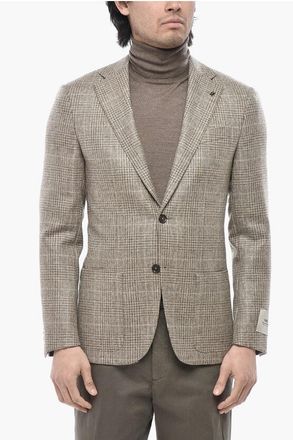 Corneliani CC COLLECTION Giacca a 2 Bottoni in Lana Vergine con Motivo taglia 50