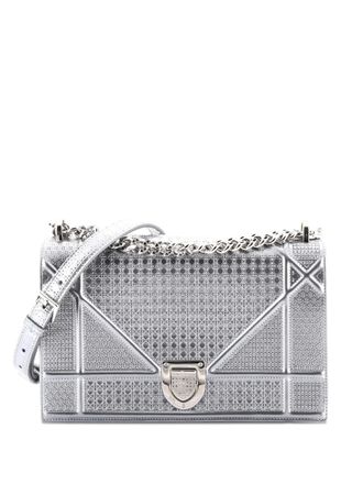 Dior Diorama Flap Bag Cannage Embossed Calfskin Medium shoulder bag - women - Calf Leather - One Size - Green