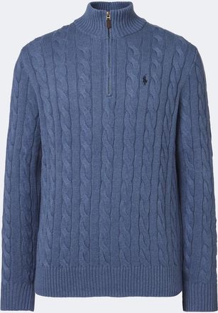 Polo Ralph Lauren Pony cable-knit cotton half-zip sweater
