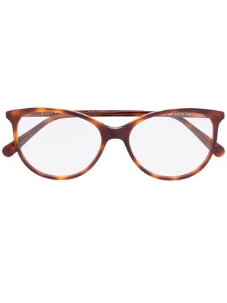 Gucci GG0550O oval-frame glasses - women - Acetate - 53 - Brown