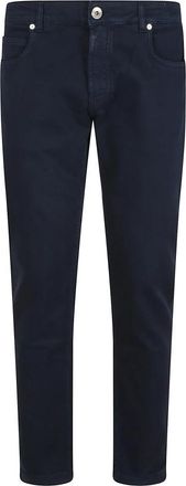 Eleventy Daisy Flower Denim Jeans - Heren - Slim Fit Jeans - Blauw - W31 - Denim - Jeans