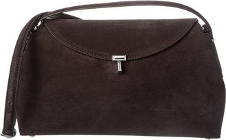 Toteme T Lock Suede Shoulder Bag