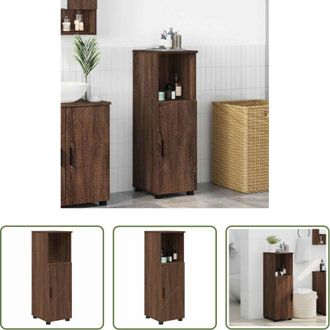 vidaXL vidaXL Armadietto moderno - Mobile da Bagno con porta Rovere Marrone 30 x 35 x 95 cm