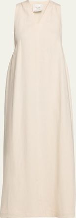 Nanushka Amarilis Linen Fringe Maxi Dress