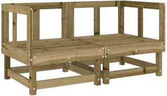 vidaXL Sof&aacute;s De Esquina De Jard&iacute;n 2 Uds Madera Maciza Impregnada Vidaxl
