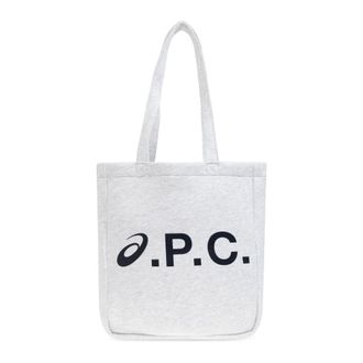 A.P.C. Lou Tote Bag - unisex - Shoppers - Grijs - ONE Size - Katoen - Tassen