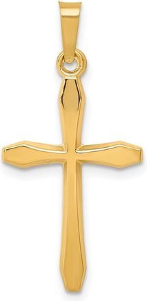 Diamond2Deal 14k Yellow Gold Polished Passion Cross Pendant