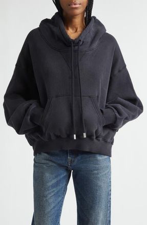 R13 Crop Hoodie in Black at Nordstrom, Size X-Small