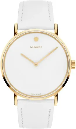 Movado Signature Quartz White Dial Unisex Watch 0608097