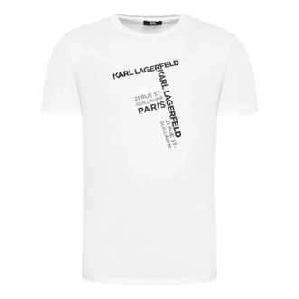 Karl Lagerfeld T-Shirts, male, White, Size: M Rue St. Guillaume T-shirt