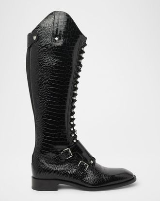 Christian Louboutin Men & apos;s Lord Chamb Calf Mini Ali Knee-High Boots