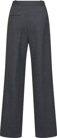 Self Portrait Womens Tailored Stretch Wool-Blend Trousers Grey Polyester