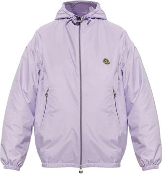 Moncler Windbreaker met capuchon - Dames - Jassen - Paars - Maat: XS Satijn
