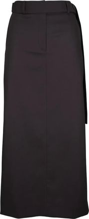 TWP Gonna lunga con cintura - Marrone