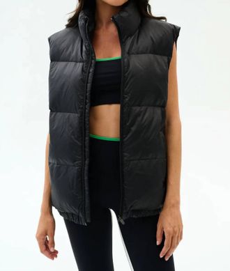 SPLITS59 Summit Nylon Puffer Vest In Black