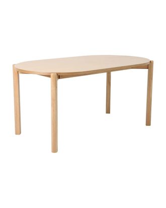 Deco Wood Mesa de comedor rectangular en chapa de roble de 160x90cm