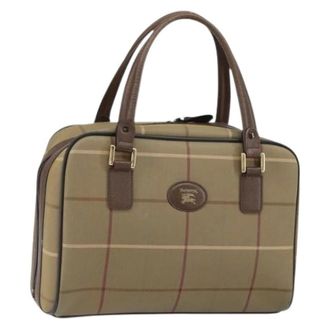 Burberry Pre-owned Handbags, female, Brown, Size: ONE SIZE Pre-owned Vintage Canvas Hand Bag