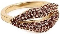 Kate Spade New York Kiss Pave Lip Womens Ring Womens Ring Red : 7, Brass