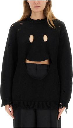 Moschino Dames, Truien, Zwart, Maat: S Wol