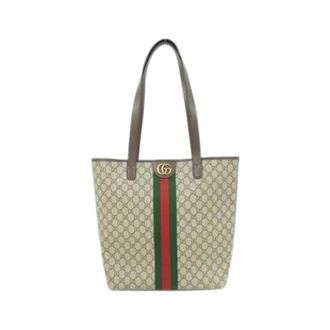 Gucci Pre-owned Tote Bags, female, Beige, Size: ONE SIZE Pre-owned Canvas Tote Bag