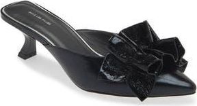 Avec Les Filles Bella Ruffle Kitten Heel Mule in Black at Nordstrom Rack, Size 7