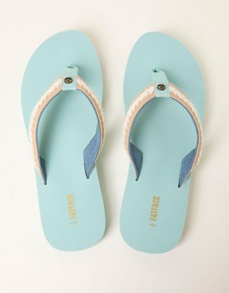 Fat Face FatFace Green Haze Pentle Flip Flop