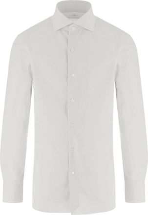 Finamore White Ribbed Cotton Shirt