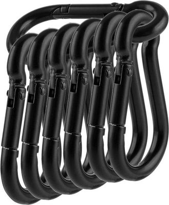 OEM 12 Piezas - Mosquetones De Acero Inoxidable 304 - Mosquet&oacute;n De Montaje Negro, Capacidad De Carga 500 Kg / 1100 Lb, Gancho Para Hamaca Y Columpio