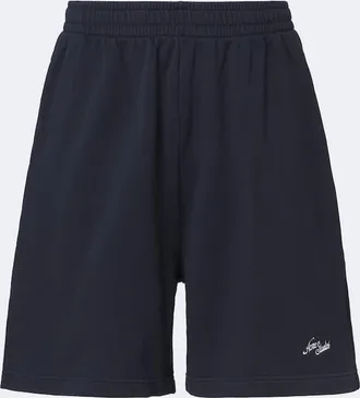 Acne Studios Logo embroidered cotton fleece shorts