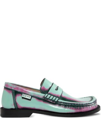 Loewe Campo loafers - women - Calf Leather/Calf Leather/CALFSKIN - 37 - Green