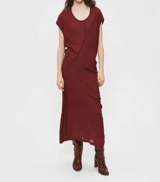 6397 S-Curve Dress In Bordeaux