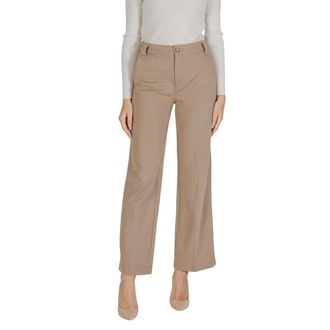 Street One Cigarette Broeken 378197 - Dames - Wijde Broeken - Beige - 2XL L32 - Leer - Broeken