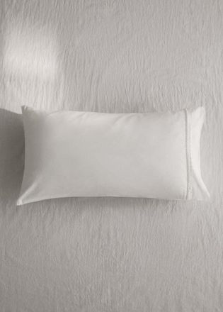Mango Federa bambino cotone lavato pizzo volant 30x50 cm bianco - Home - 30x50cm - MANGO HOME