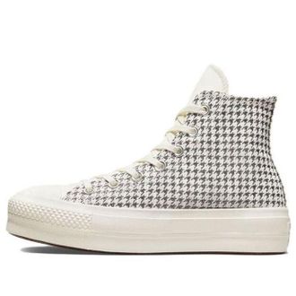 Converse (WMNS) Converse Chuck Taylor All Star Lift Platform High Houndstooth Shine - Egret Pure Silver A04276C