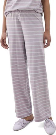 Mango Stripe Cotton Pajama Pants in Purple at Nordstrom, Size Small