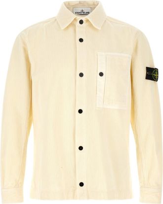 Stone Island Off White Textured Overshirt