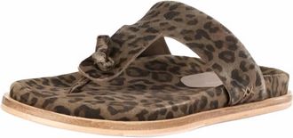 Free People Womens Mika Footbed Sandals In Natural Leopard