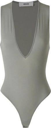 A Gold E sleeveless bodysuit - women - Elastane/Polyamide - S - Grey