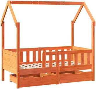 vidaXL Estructura De Cama Para Ni&ntilde;os Con Cajones Madera Pino 70x140 Cm Vidaxl