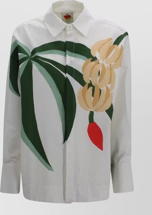 Farm Rio floral print long-sleeve shirt