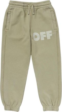 Off-white Green Garment Dyed Joggers with Logo - male - Off White - Sweatpants - Green - 4 Y - Kids