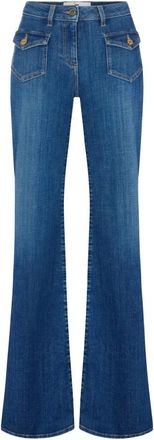 Elisabetta Franchi Wide Jeans - Dames - Loose Fit Jeans - Blauw - W25 - Jeans