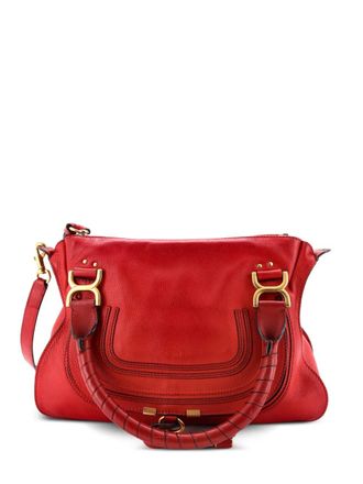Chlo&eacute; Marcie Leather Medium satchel - women - Calf Leather - One Size - Red