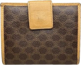 Celine Pre-owned Vintage Leren Portemonnee - Dames - Vintage Accessoires - Bruin - ONE Size - Leer - Vintage