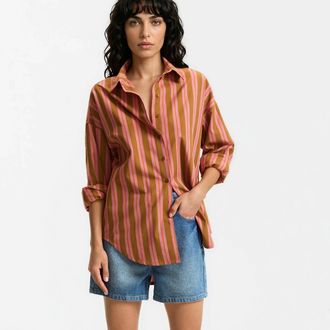 La Redoute Collections Wijd katoenen gestreept shirt, Signature APOLLINE