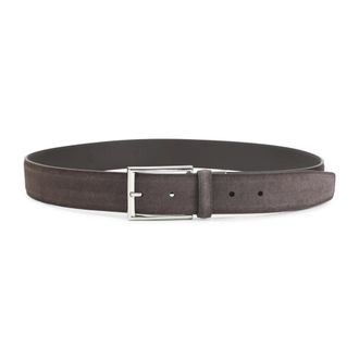 Canali Belts, male, Brown, Size: 105 CM Suede Belt