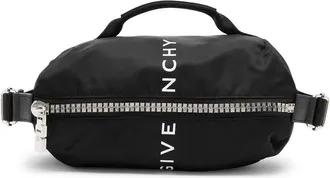 Givenchy G-zip Logo-print Nylon Belt bag - Black - One Size