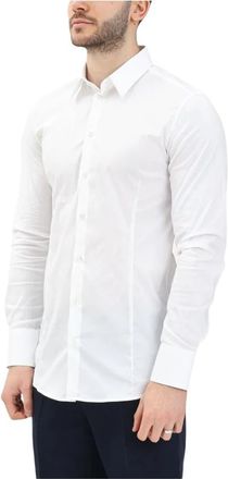 Patrizia Pepe Camicia - Heren - Casual Overhemden - Wit - 2XL - Overhemden