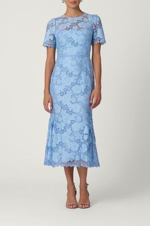 Shoshanna Mill Lace Emmie Dress in Vista Blue at Nordstrom, Size 10